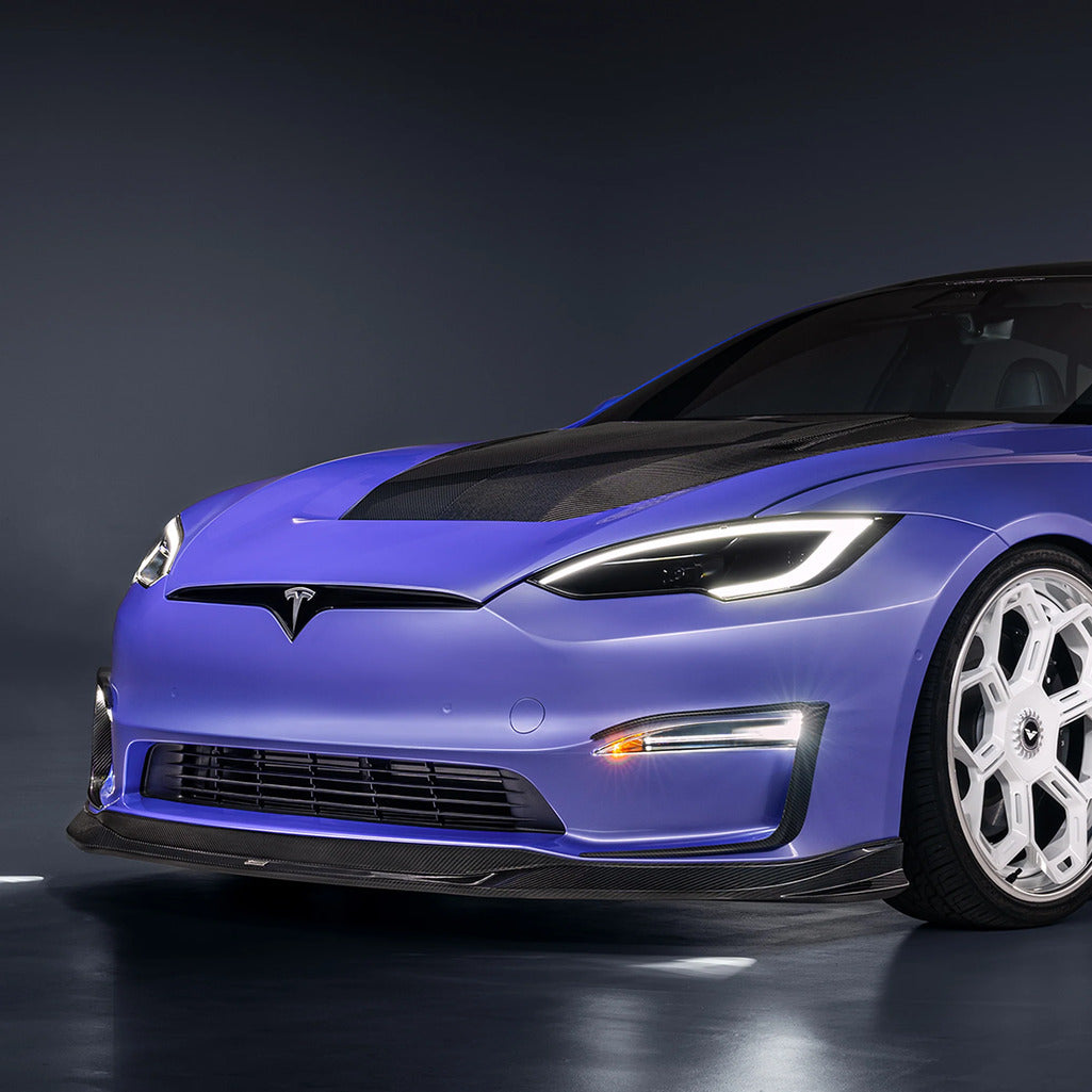 VORSTEINER TEV3025 Bumper Flares VRS (Gloss Carbon) for TESLA Model S Plaid 2021- Photo-6
