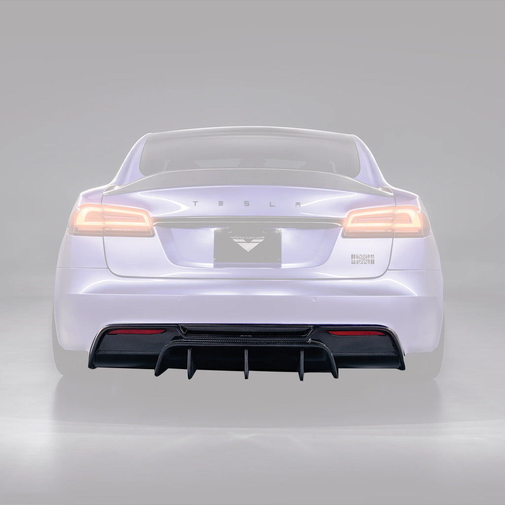 VORSTEINER TEV3040 Rear Diffuser VRS (Gloss Carbon) for TESLA Model S Plaid 2021- Photo-0
