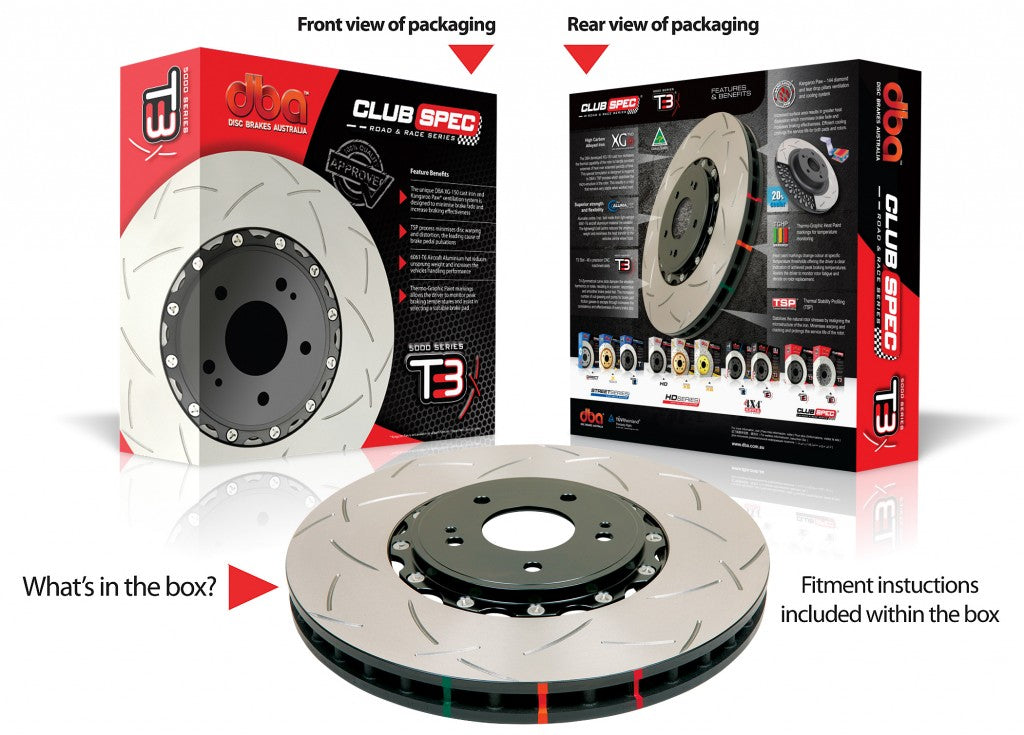DBA 52102BLKS Front brake Disc FORD AUS FALCON 5.0 i V8 XR8 Sedan Photo-0