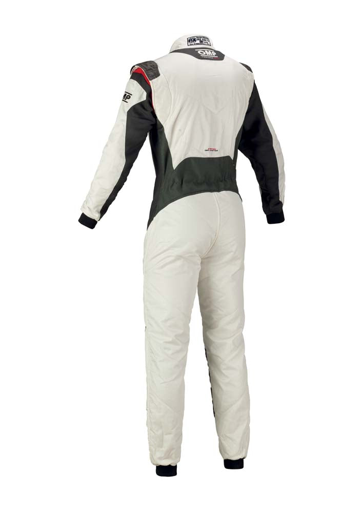 OMP IA0-1859-B01-373-58 Racing suit TECNICA EVO my2018, FIA/SFI, white/anthracite, size Photo-1 