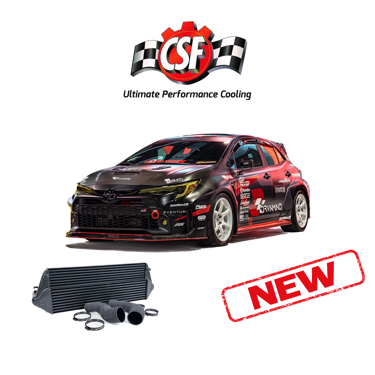 New CSF intercooler for Toyota GR Yaris in Black | ATOMIC-SHOP