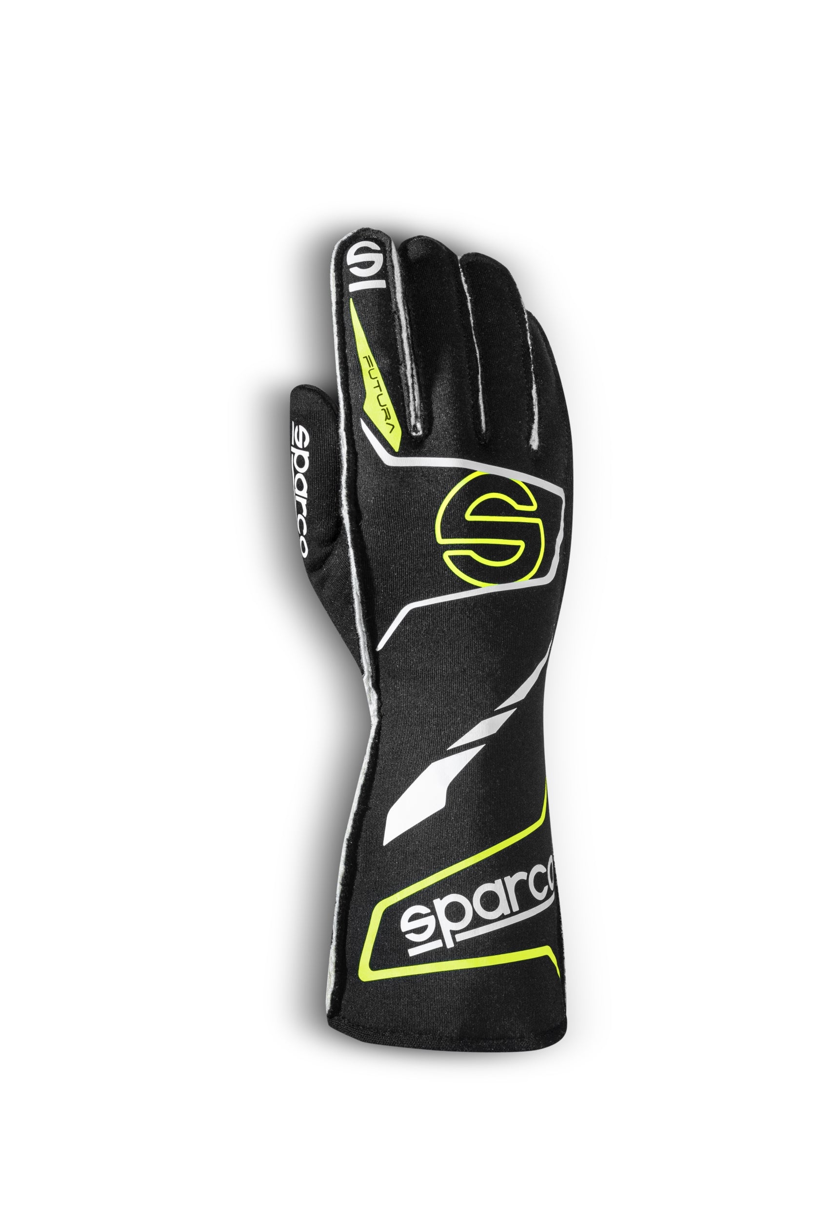 SPARCO 00136511NRGF FUTURA Racing gloves, FIA 8856-2018, black/yellow, size 11 Photo-0 