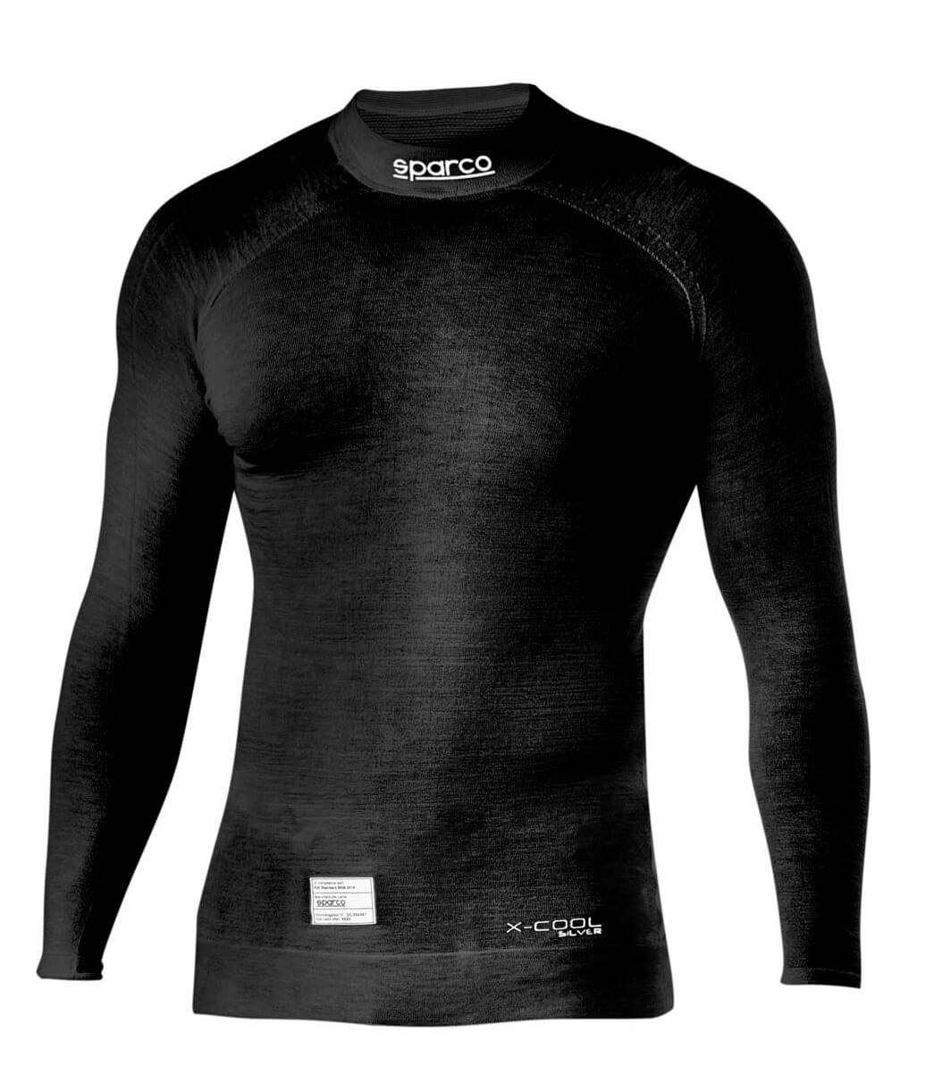 SPARCO 001784MNR2SM Racing Top underwear RW-10, FIA 8856-2018, black, size S/M Photo-0 