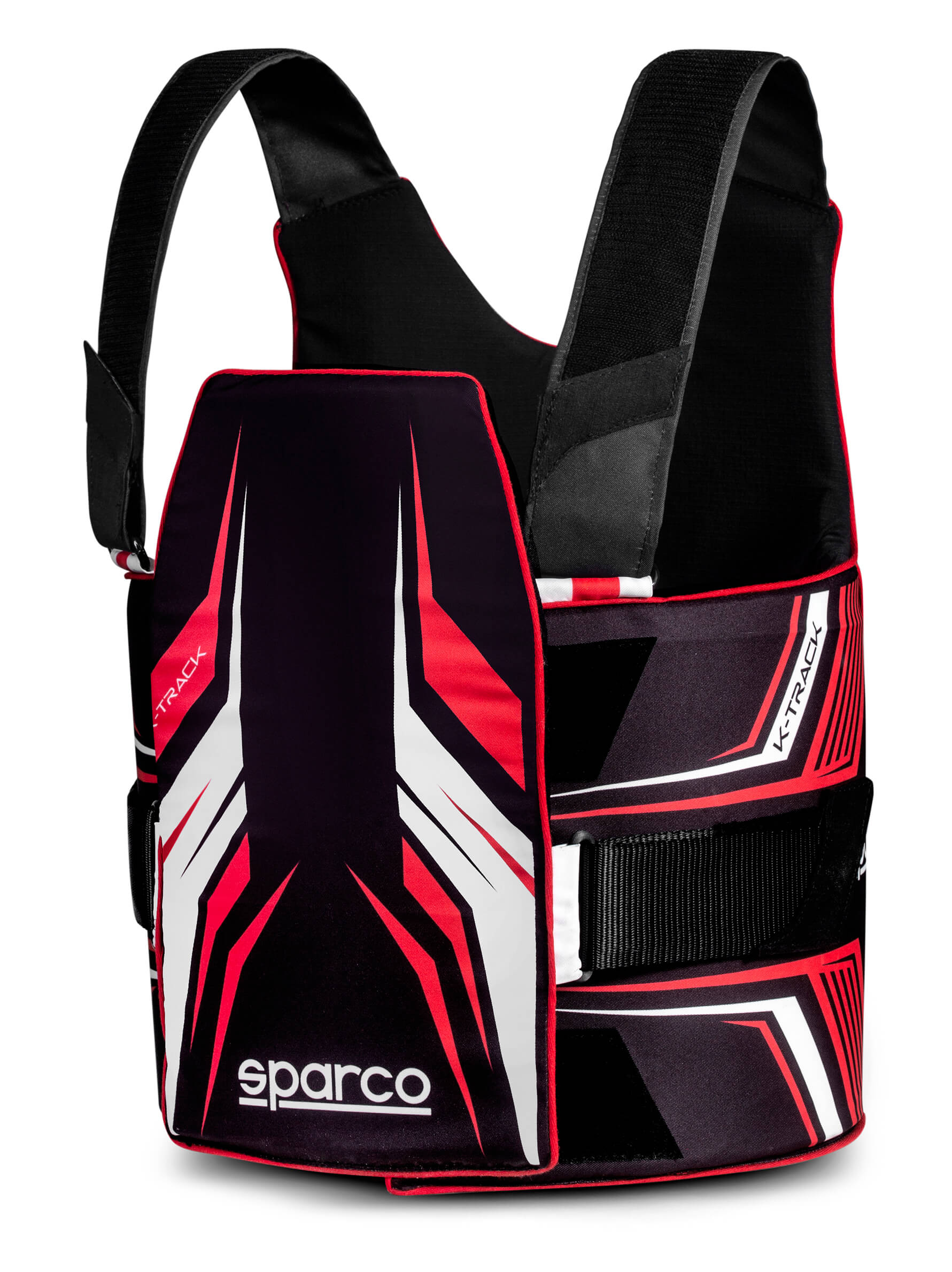 SPARCO 002406KNRRS2S K-TRACK Karting Rib Protector, FIA 8870-2018, black/red, size S Photo-0 