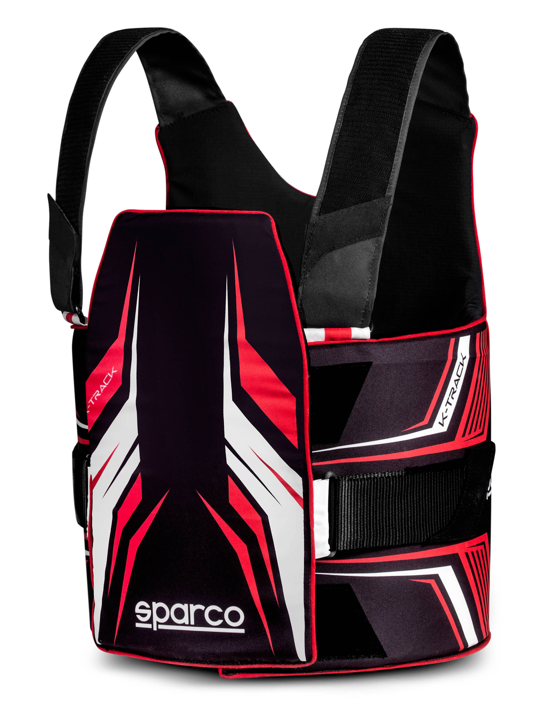 SPARCO 002406KNRRS3M K-TRACK Karting Rib Protector, FIA 8870-2018, black/red, size M Photo-0 