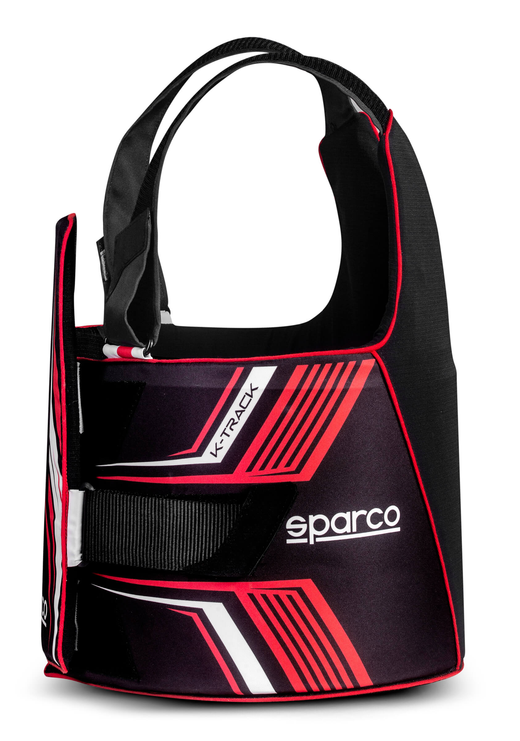 SPARCO 002406KNRRS2S K-TRACK Karting Rib Protector, FIA 8870-2018, black/red, size S Photo-1 