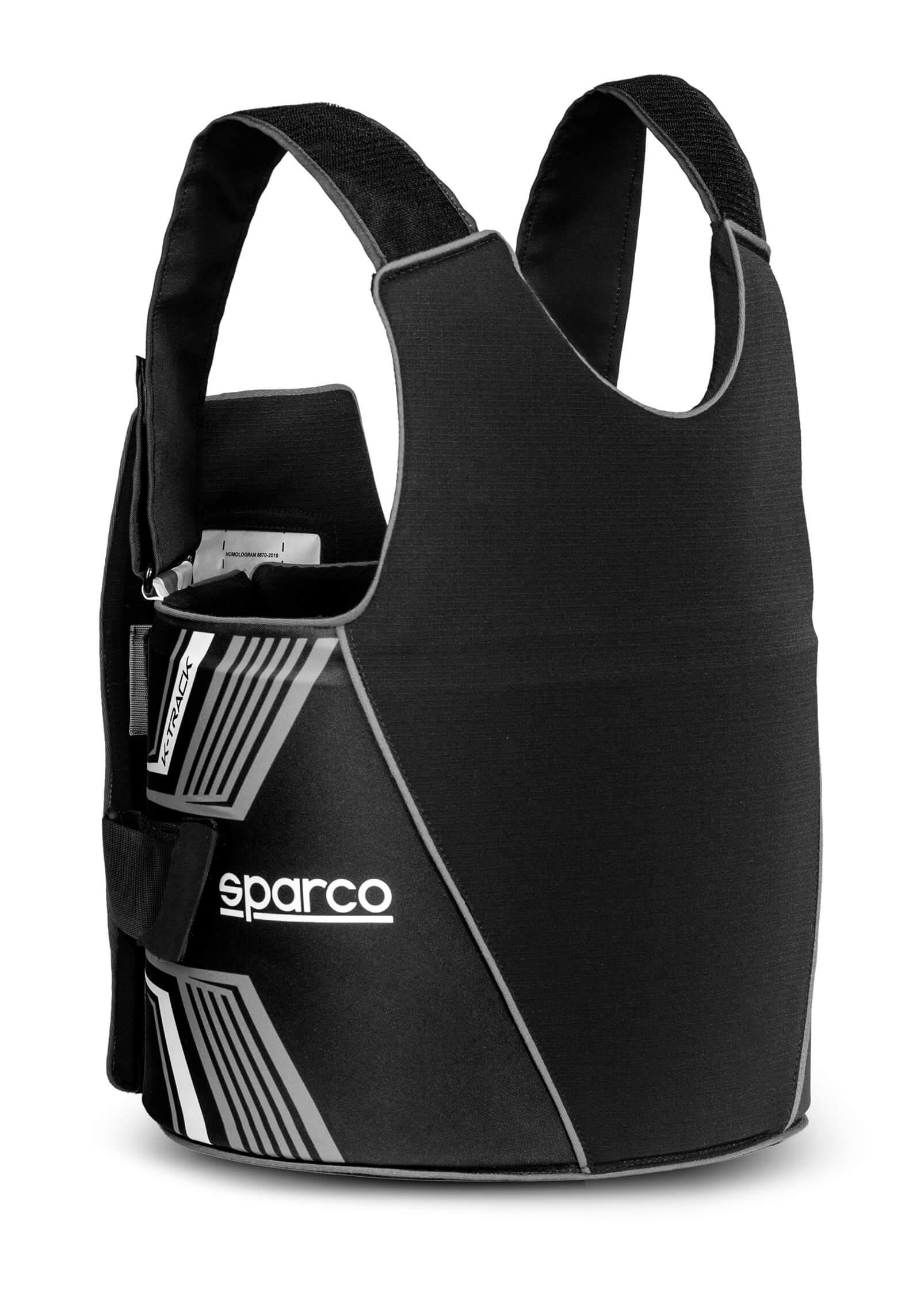 SPARCO 002406KNRBI0XXS K-TRACK Karting Rib Protector, FIA 8870-2018, black/white, size XXS Photo-1 