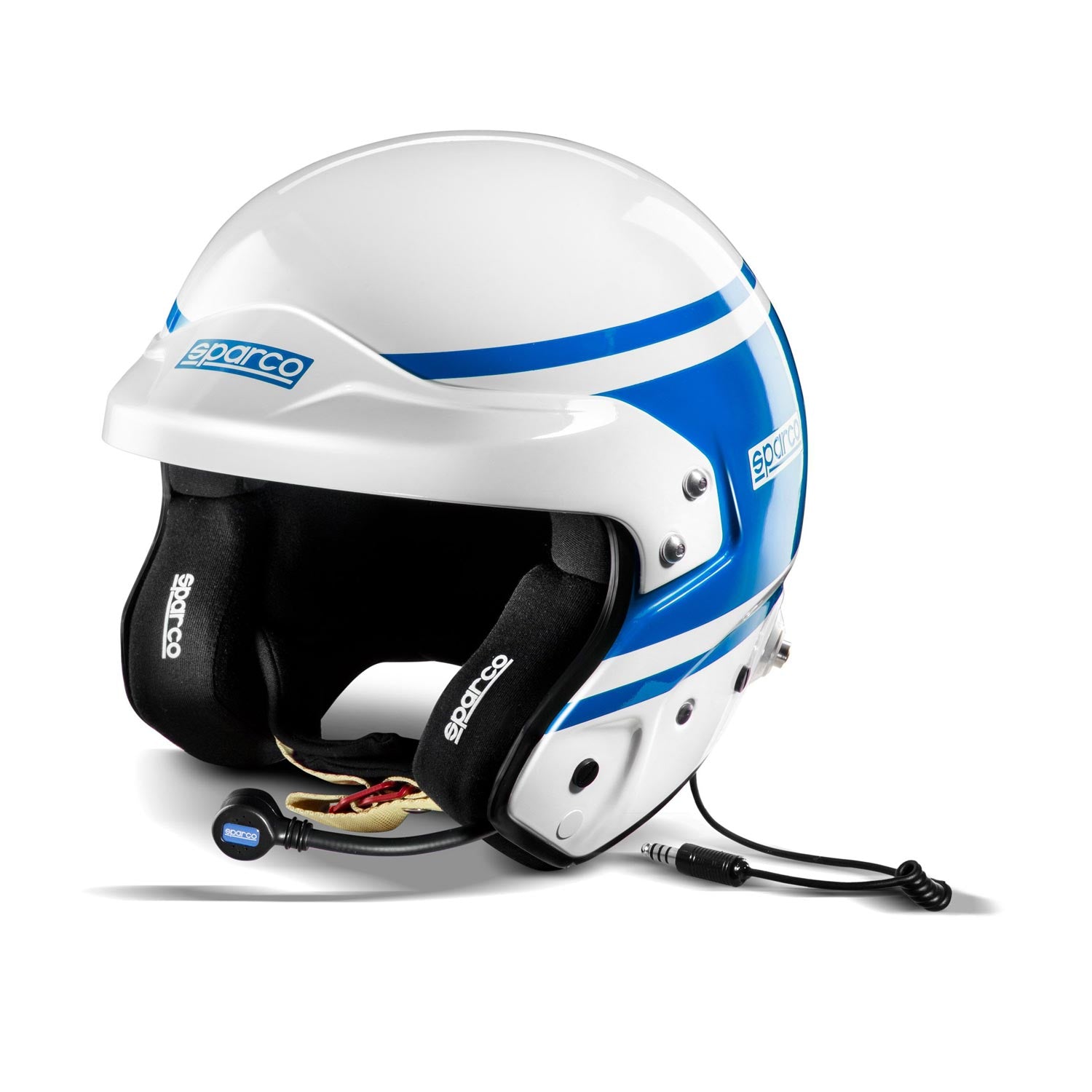 SPARCO 003369AZ5XL RJ-i 1977 Racing helmet open-face, FIA/SNELL SA2020, white/blue, size XL (61) Photo-0 