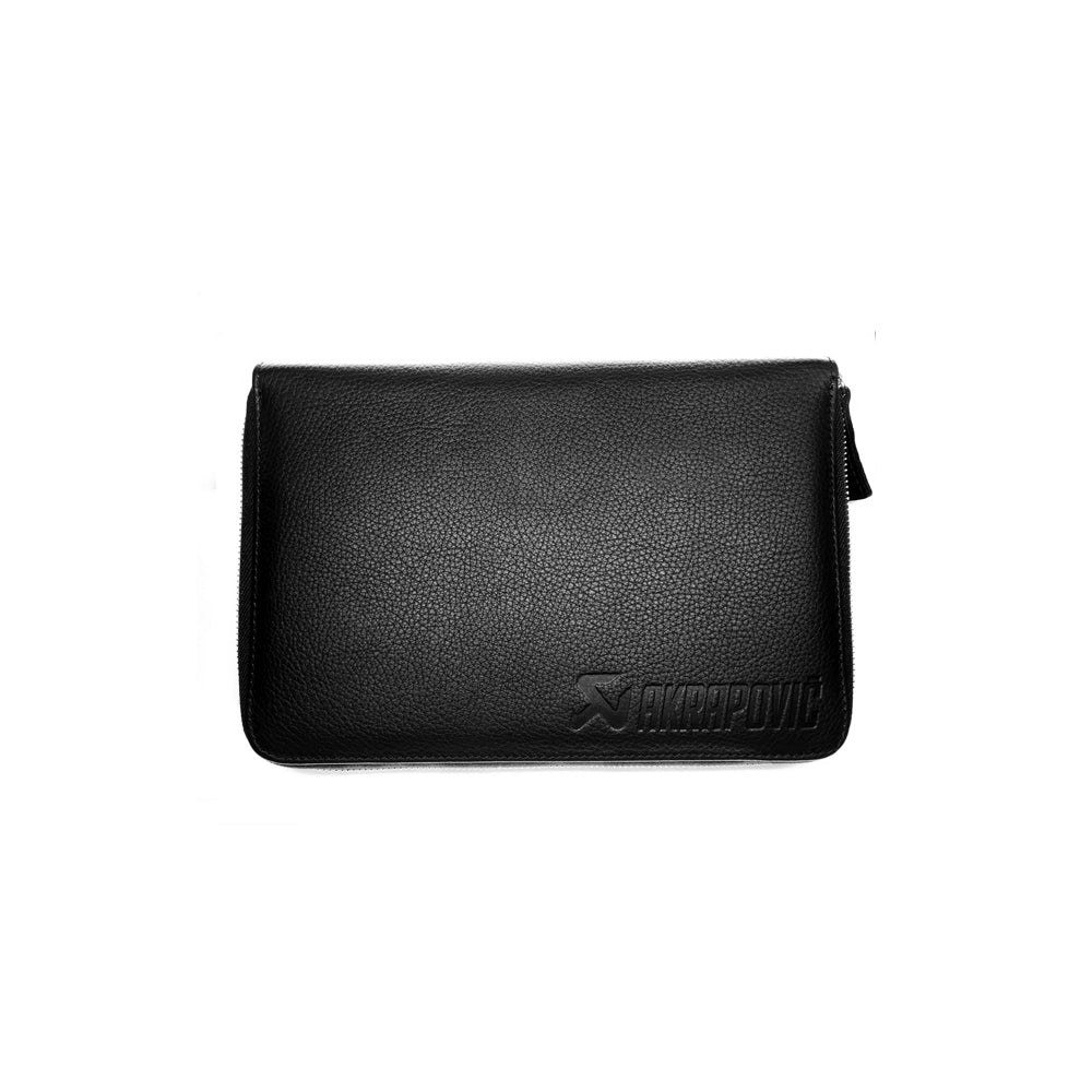 AKRAPOVIC 800940 Leather Zip Notebook (M) black Photo-0 