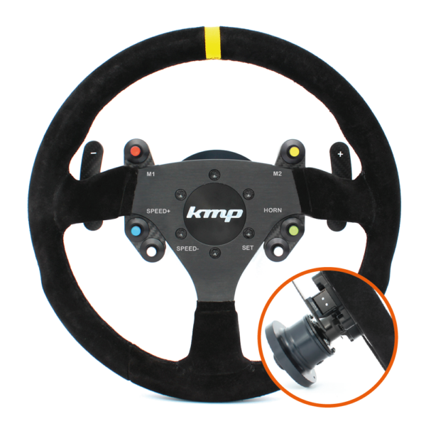 KMP 01.06.0355XX Racing wheel (GEN2) buttons 4SW, layout 1, finish for BMW G8X Photo-0 