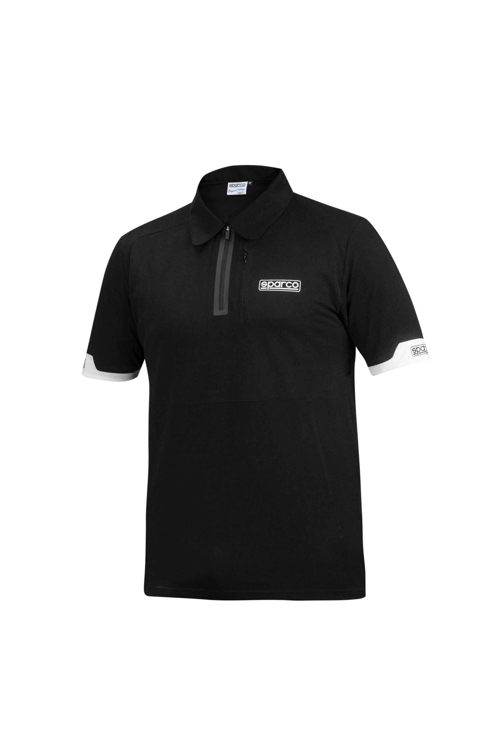 SPARCO 01367NR1S POLO ZIP, black, size S Photo-0 