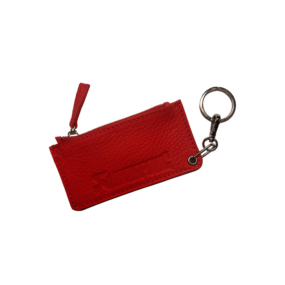 AKRAPOVIC 800966 Leather Zip Keychain - red Photo-0 