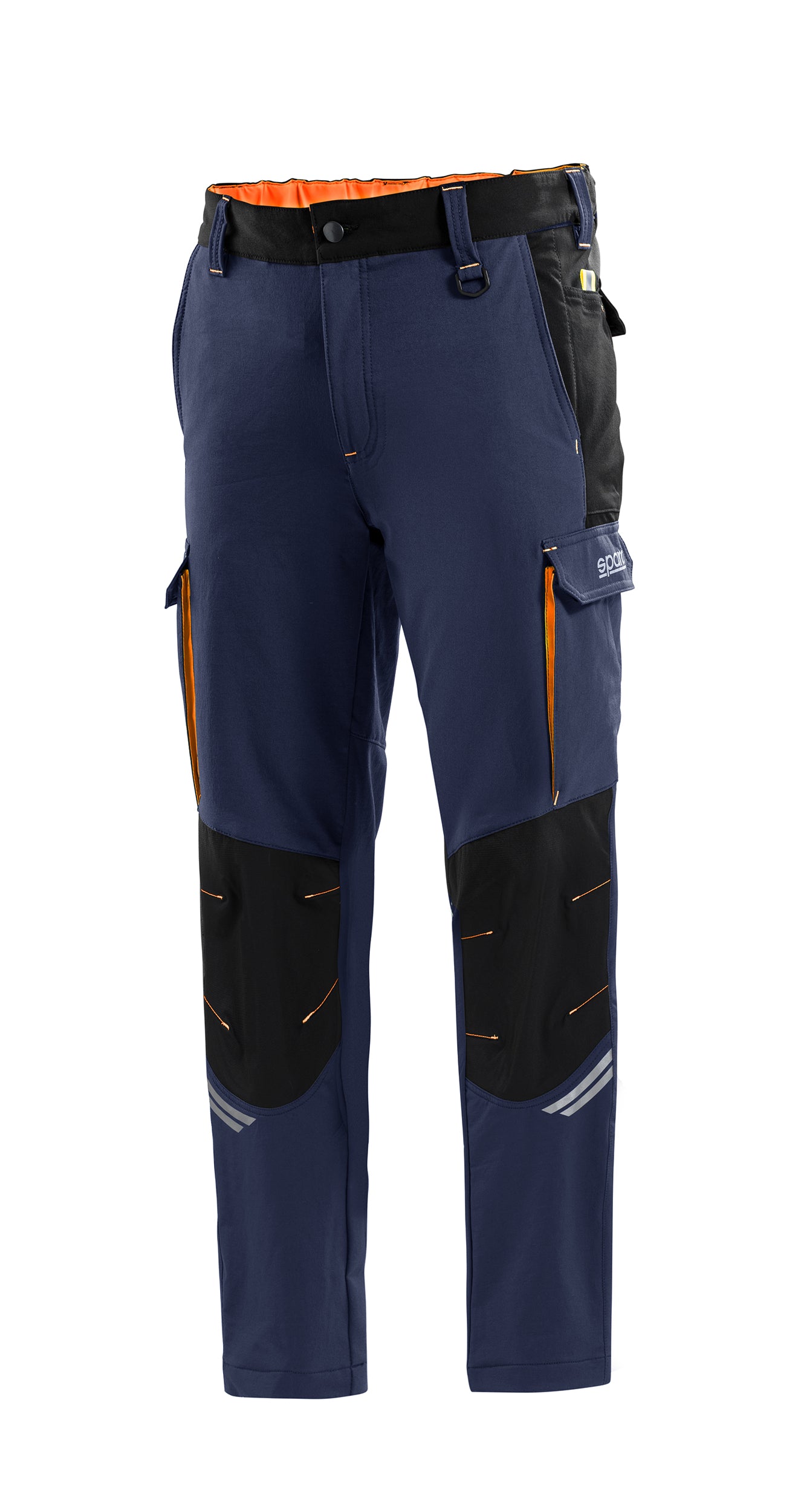 SPARCO 02417BMAF3L TECH Trousers, navy blue/fluo orange, size L Photo-0 