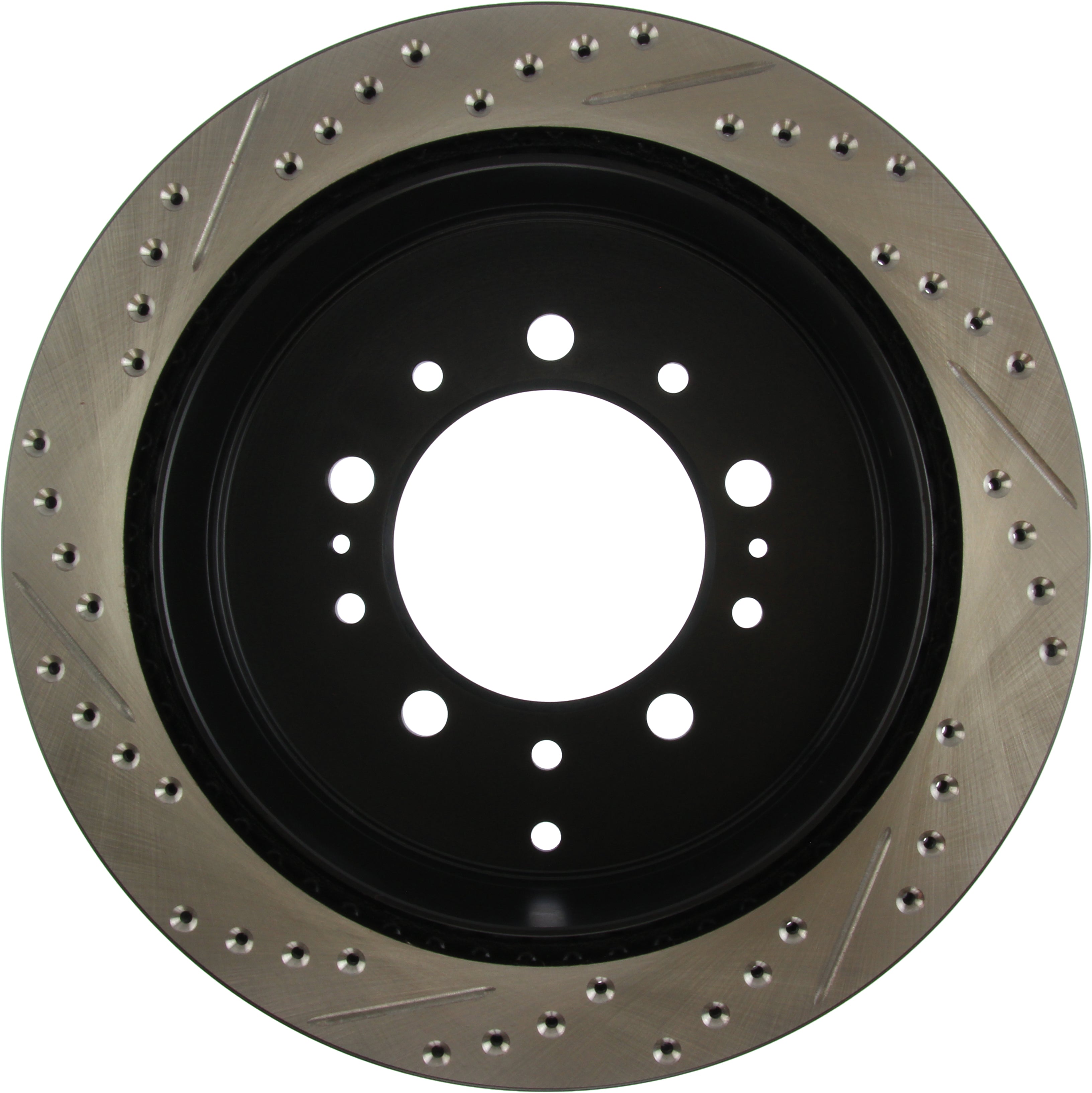 STOPTECH 127.44157L Rear Sport Drilled & Slotted Rotor Left LEXUS/TOYOTA Land Cruiser/LX570/Sequoia/Tundra 2007-2019 Photo-1 