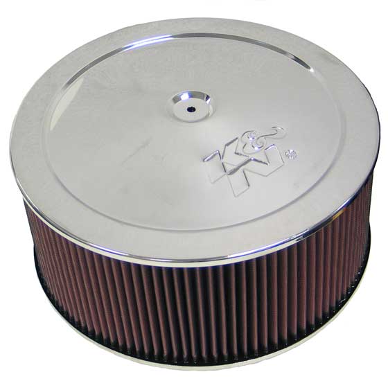 K&N 60-1310 Round Air Filter Assembly 5-1/8",14" X 5-3/4"H,1-1/4"DRP BSE Photo-0 