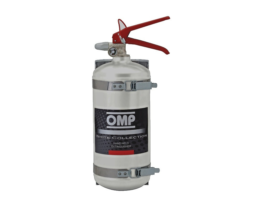 OMP CB0-0351-A01-003 (CBB/351/A) Extinguisher (in compliance with FIA rules), aluminium, 2,4kg, diam.130mm, AFFF, silver Photo-0 