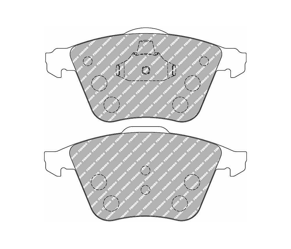 FERODO FCP4223H Front Brake Pads DS2500 for AUDI A3 (8P) / TT (8J) / VW Golf R / Golf Gti (Mk6) Photo-0 