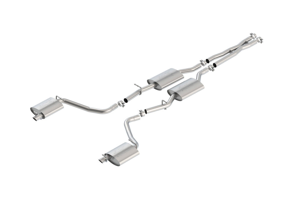 BORLA 140650 Cat Back Exhaust System, Challenger SXT V6-3.6L RWD, Tip №44, 2015-16, sound ATAK Photo-0 