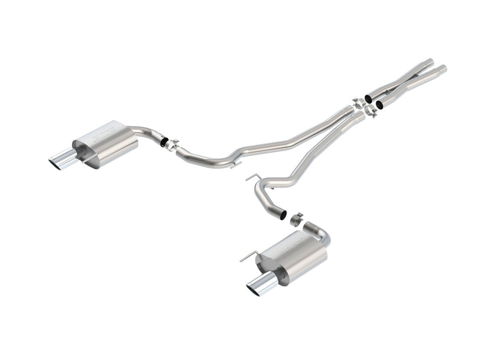 BORLA 140590 Cat Back Exhaust System, Mustang GT V8-5.0L, Tip №36, 2015-16, sound S-Type Photo-0 