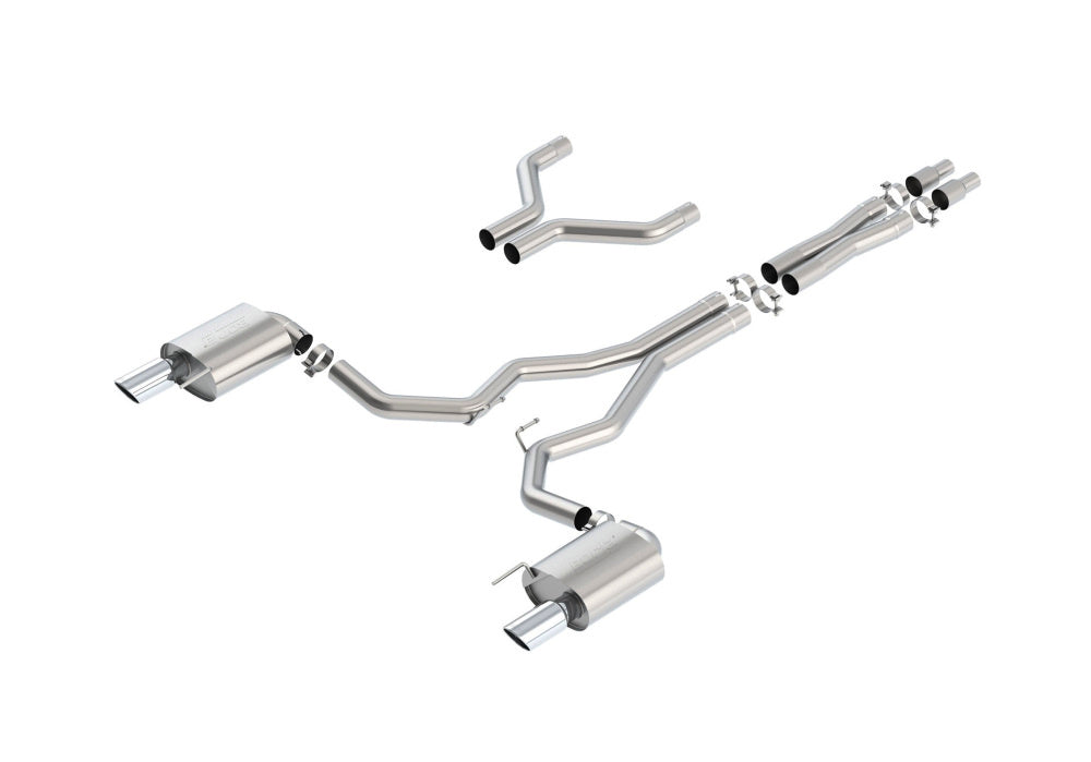 BORLA 140629 Cat Back Exhaust System, Mustang GT V8-5.0L, Tip №36 - 3" RACE, 2015-16, sound S-Type Photo-0 