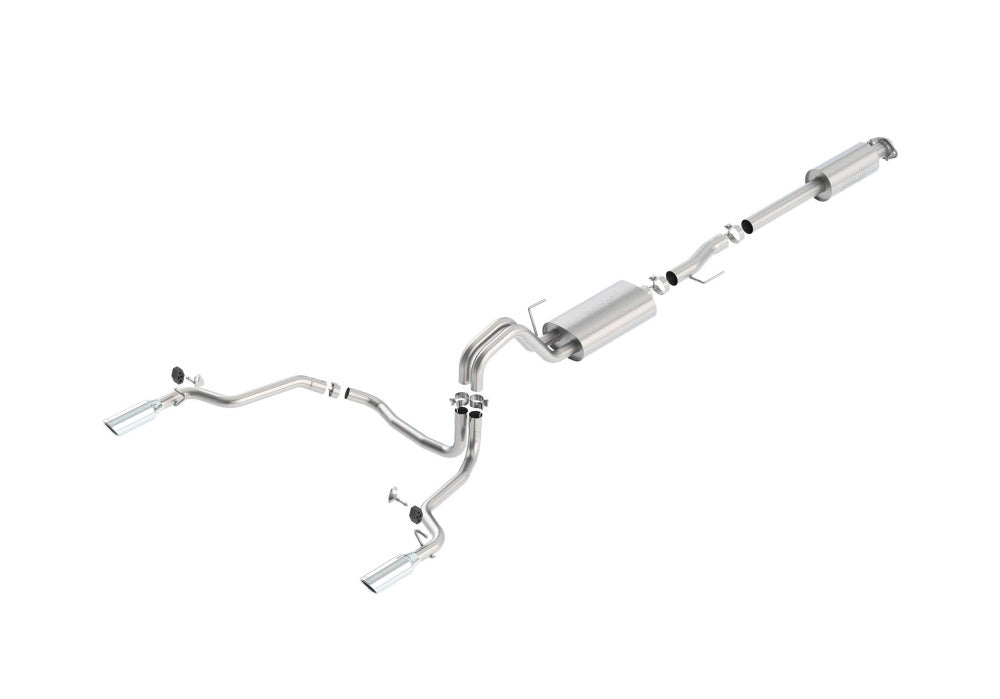 BORLA 140615 Cat Back Exhaust System, F-150 EcoBoost® 2.7 / 3.5L (turbo), V8-5.0L, Ext.Cab, St. Bed (78.8") Crew Cab Short Bed (67.0)(145" WB), Tip №36, 2015-16, sound S-Type Photo-0 