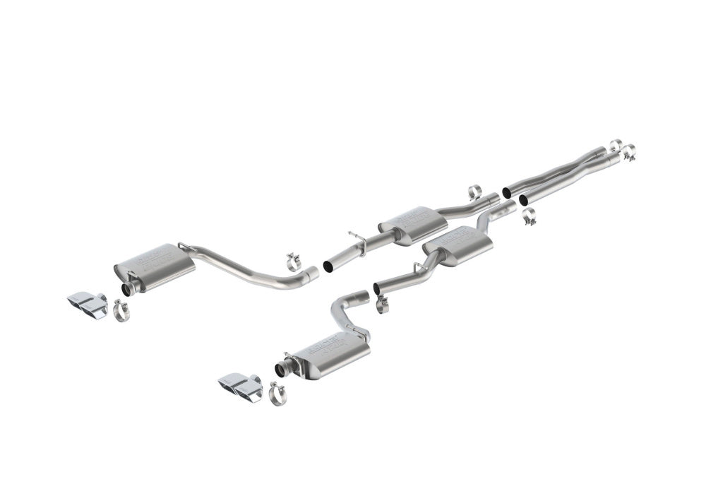 BORLA 140628 Cat Back Exhaust System, Challenger R / T V8-5.7L RWD, Tip №43, 2015-16, sound ATAK Photo-1 