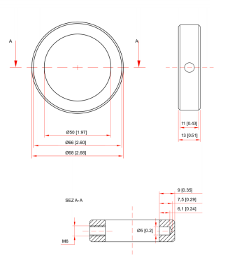 AiM LCL552170 Sensor Rear axle speed collar: 50 mm diameter Photo-1 