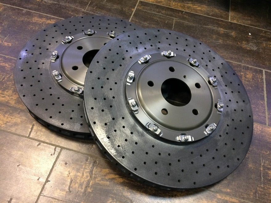 BREMBO 109.9025A Front CCM-R brake discs with pads NISSAN R35 GT-R, carbon (380x34) Photo-6 