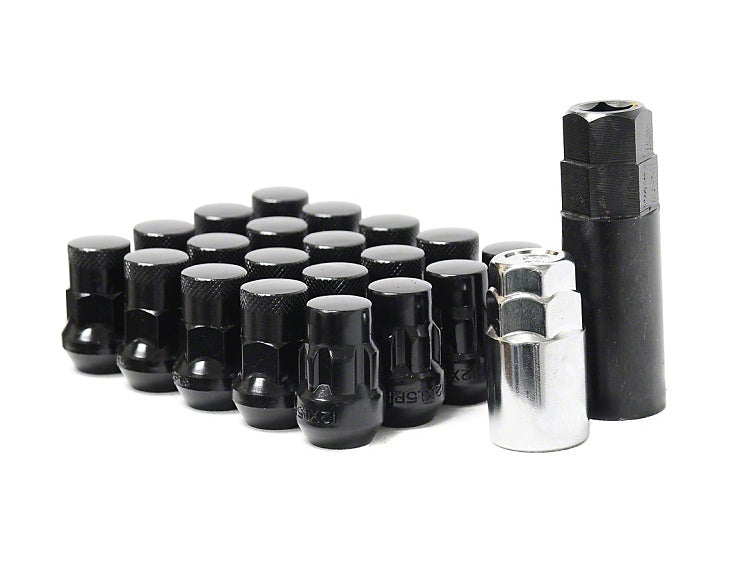 MUTEKI 32926BP Lug nuts kit with lock nuts SR35 16+4 12x1.50 35mm Black (Close End) Photo-0 