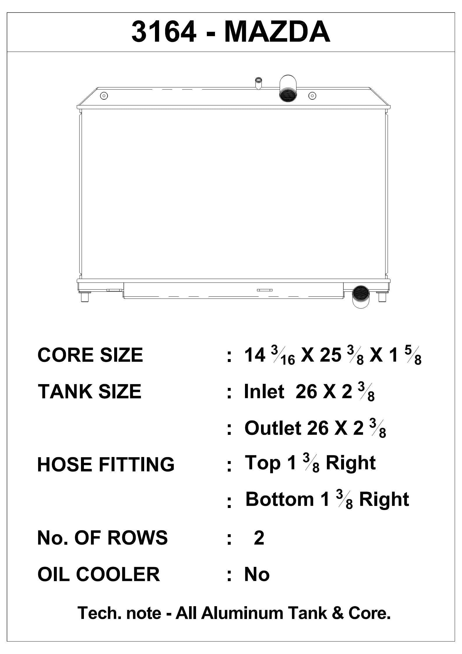 CSF 3164 Radiator for MAZDA RX-8 2004-2008 Photo-1 