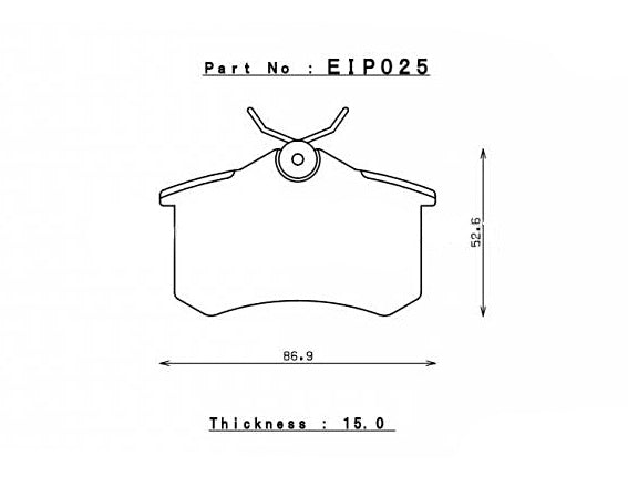 ENDLESS EIP025S89F Rear brake pads AUDI A3/A4/S3(8L)/S4(B5)/S8(D2)/RS4(B5)/VW GOLF R32 Photo-0 