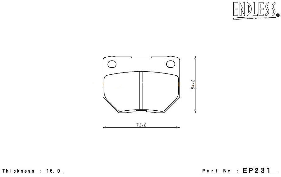 ENDLESS EP231N28SP Rear brake pads SUBARU IMPREZA WRX (GDA)/NISSAN S13/S14 Photo-0 