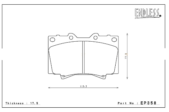 ENDLESS EP358ES99G Front brake pads TOYOTA LAND CRUISER 100 HDJ101K/UZJ100W Photo-0 