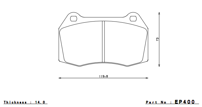 ENDLESS EP400ES99G Front brake pads ACURA RSX (02-05)/NISSAN 350Z (03-07) Photo-0 