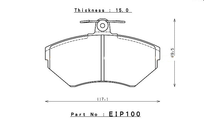 ENDLESS EIP100MA46B Brake pads AUDI A4 Photo-0 