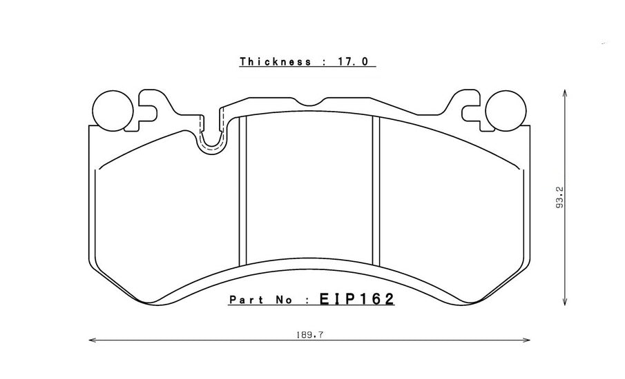 ENDLESS EIP162ES88G Front brake pads AUDI RS6(C6)/MERCEDES-Benz E63/E63/CLS63/SL55/SL63/SL65 Photo-0 