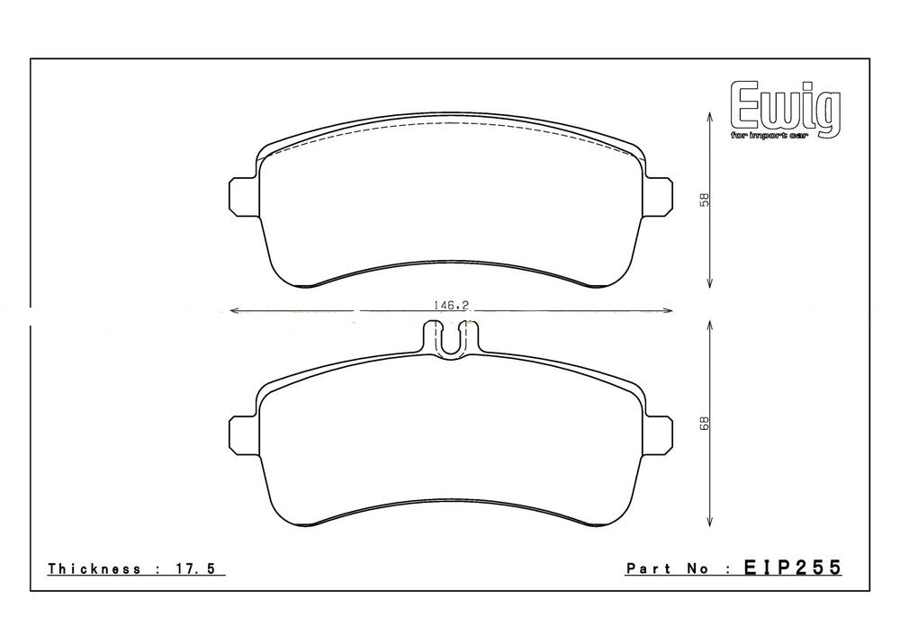 ENDLESS EIP255MX72 Rear brake pads MERCEDES-Benz W222 S63 Photo-0 