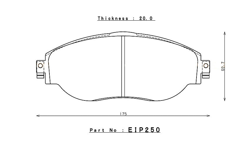 ENDLESS EIP250S93F Front brake pads VW Golf VII GTI Photo-0 