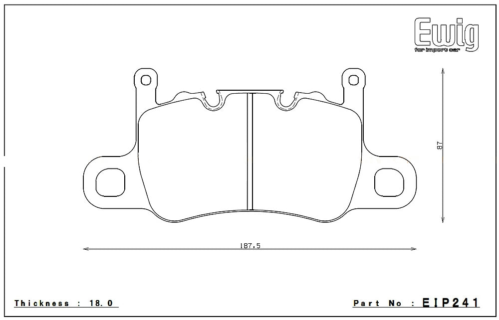 ENDLESS EIP241S93F Rear brake pads PORSCHE 991 GT3/Cayman GT4 Photo-0 