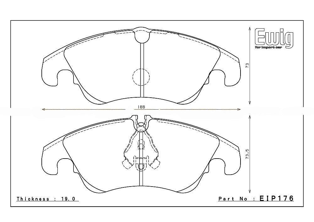 ENDLESS EIP176S90F Front brake pads AUDI A4/S4 (B8)/S5 (B8) Photo-0 