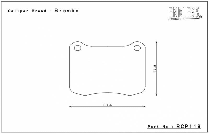 ENDLESS RCP119ES99G Brake pads LEXUS IS-F Brembo caliper Photo-0 
