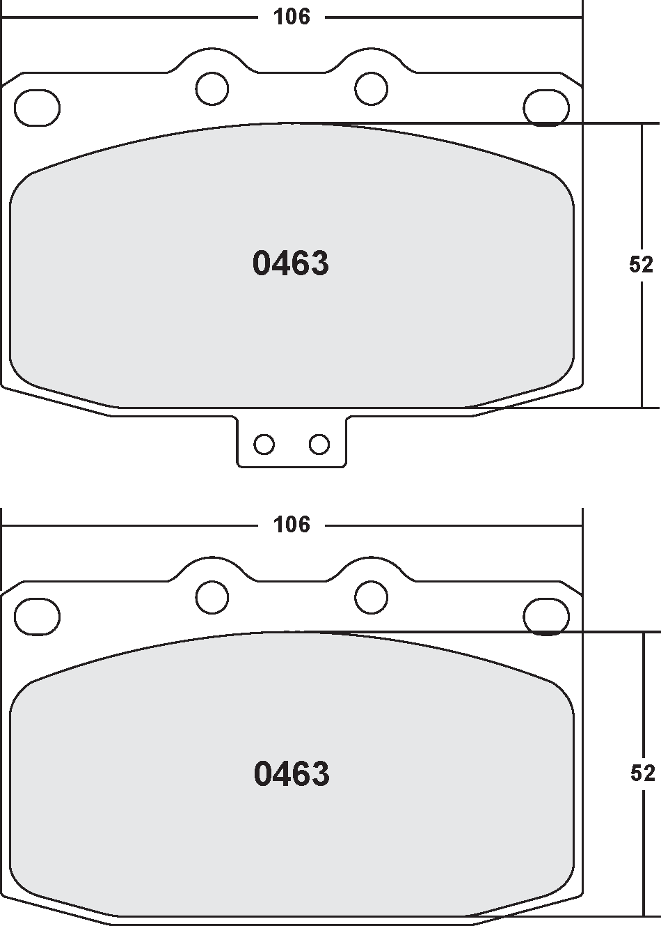 PFC 0463.97.15.44 Front Brake Pads for MAZDA RX7 (97 Compound, 15mm) Photo-0 