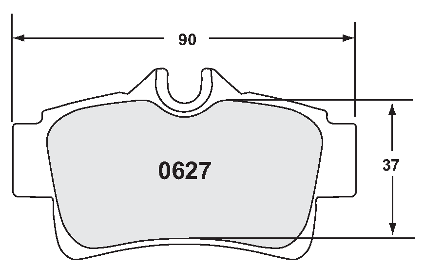 PFC 0627.97.15.44 Rear Brake Pads for Mustang Cobra 1995-2004 (97 Compound, 15mm) Photo-0 