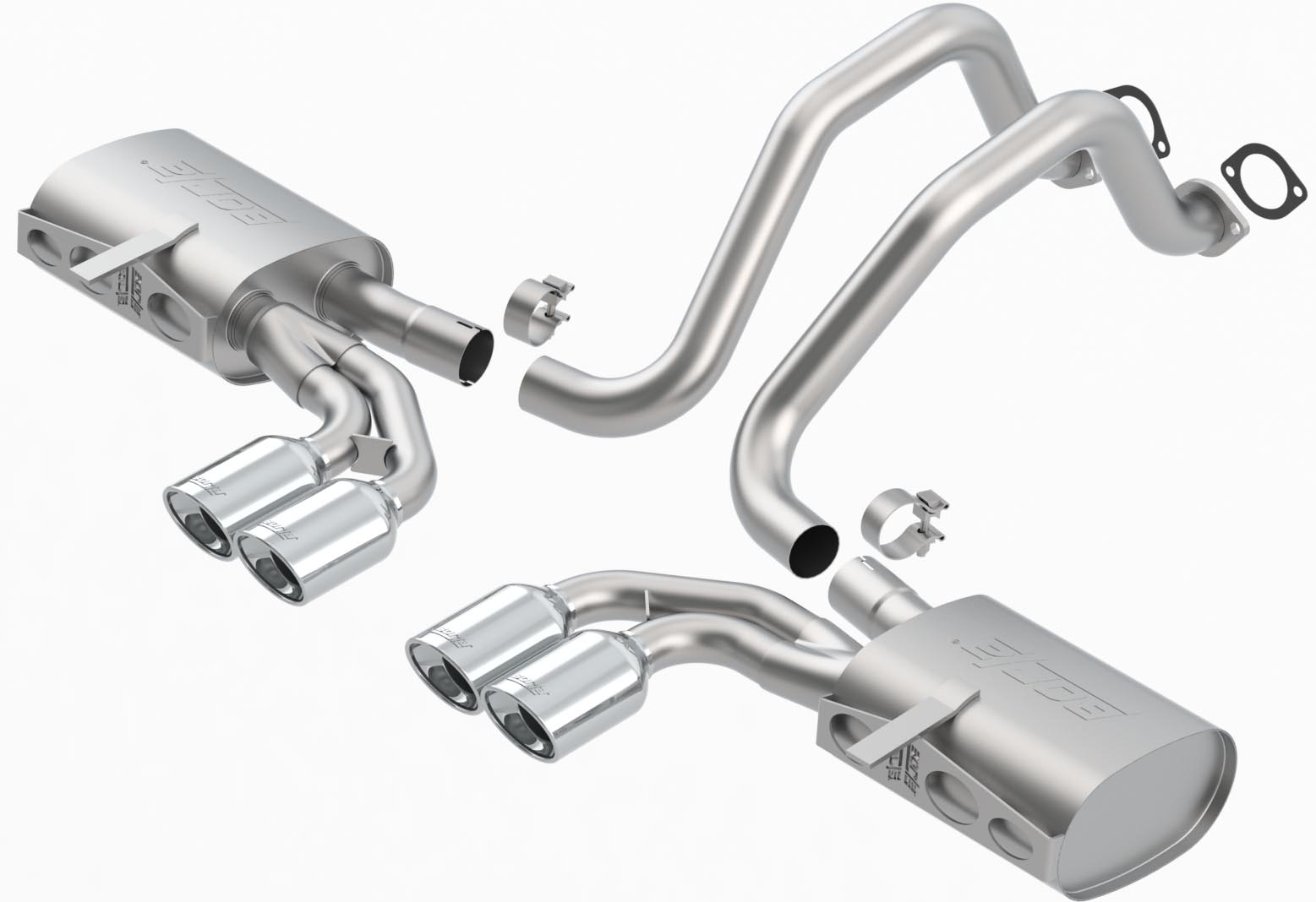 BORLA 140426 Cat Back Exhaust System CORV C5 / ZO6 97-04 "TOURING" Photo-0 