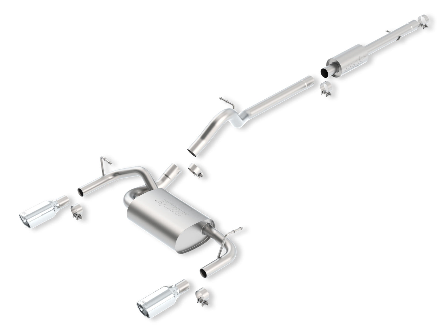 BORLA 140459 Cat Back Exhaust System WRANGLER 2012 3.6L AT / MT 4WD Photo-0 