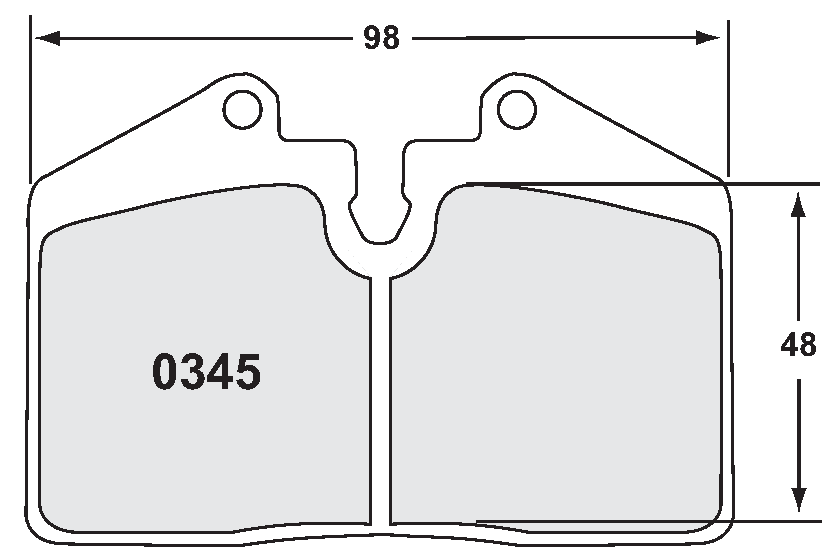 PFC 0345.11.17.44 Rear Brake Pads RACE 11 CMPD 17 mm for PORSCHE 911 Carrera (993) / Turbo / Turbo S (964) Photo-0 