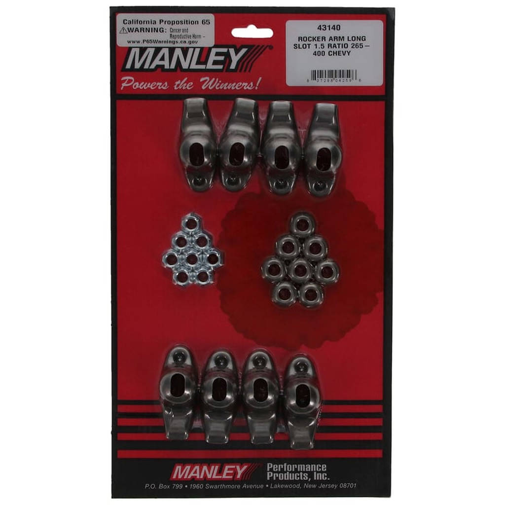 MANLEY 43150 Stamped Steel Rocker Arm Kit for SBC 1 Set per Head Photo-0 