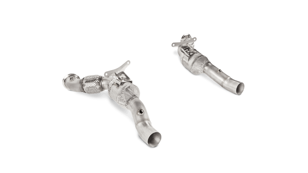 AKRAPOVIC L-FE/SS/1 Link Pipe Set w Cat (SS) FERRARI 488 GTB/488 Spider 2016-2019 Photo-0 