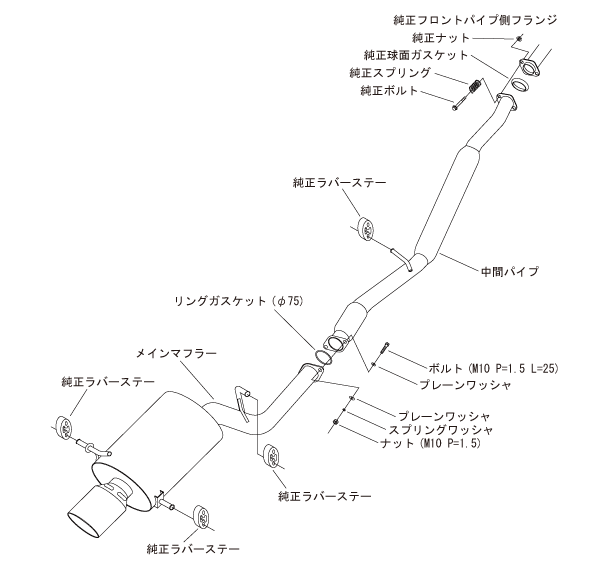 HKS 31029-AF002 Exhaust system Super Turbo Muffler SUBARU IMPREZA GDA/GDB Photo-4 