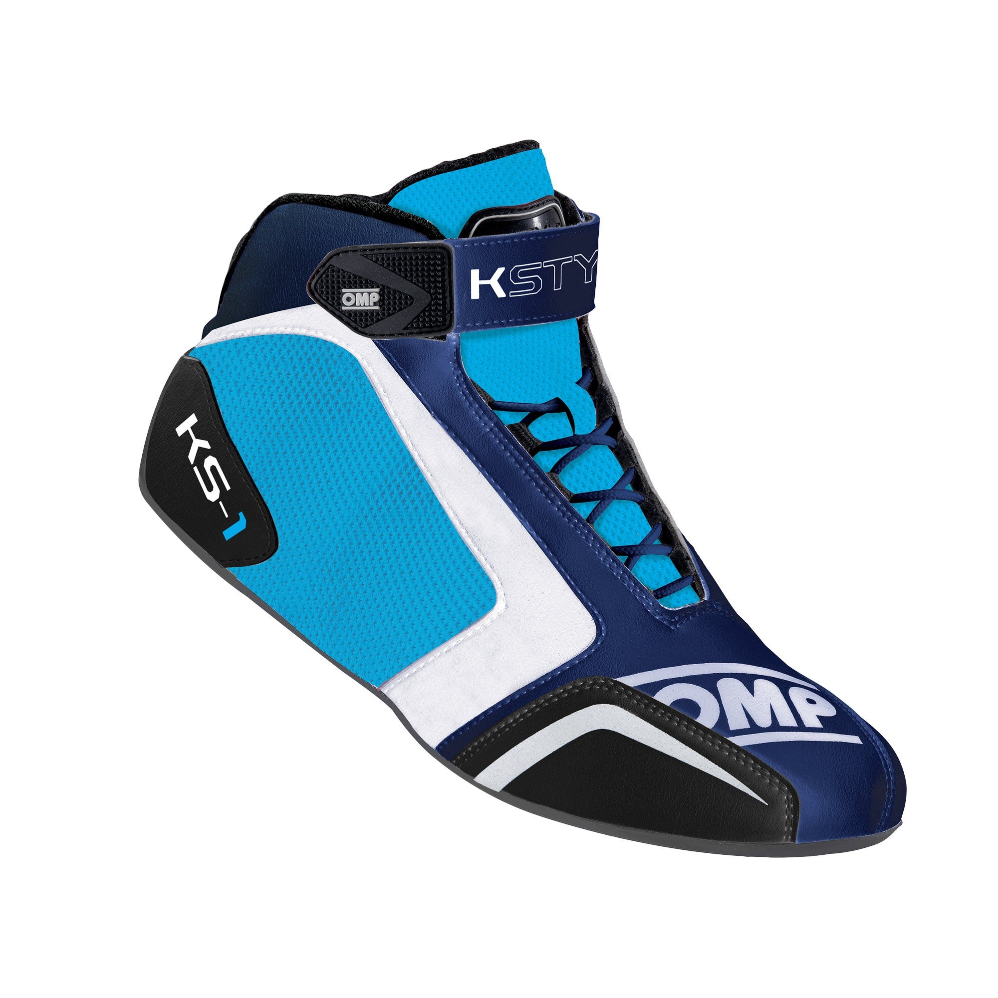 OMP KC0-0815-A01-244-41 (IC/81524441) Kart shoes KS-1, blue navy/white/cyan, size 41 Photo-0 